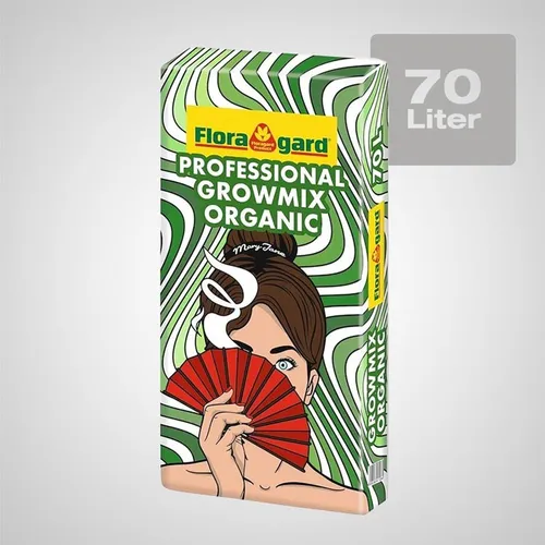 Floragard® Professionell Growmix Organic 70 Liter - Optimales Substrat für Pflanzen mit stabiler Struktur, hohem Perlite-Anteil und organischer Aufdüngung. Fördert gesundes Wachstum und Nährstoffversorgung für bis zu 4 Wochen.