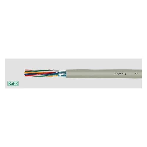 General Cavi S.P.A. J-Y(ST)Y 10x2x0,6 / 100m Telefonkabel - Hochwertiges Fernmelde-Kabel mit robustem PVC-Mantel, ideal für zuverlässige Verbindungen. Flammwidrig und 100 m lang – perfekt für den professionellen Einsatz.