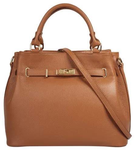 Henkeltasche SAMANTHA LOOK - elegante Damenhandtasche aus Leder - Handtaschen: Stilvolle Henkeltasche aus 100% Rindleder, Made in Italy, mit praktischem Smartphonefach und abnehmbarem Schultergurt für maximalen Tragekomfort.