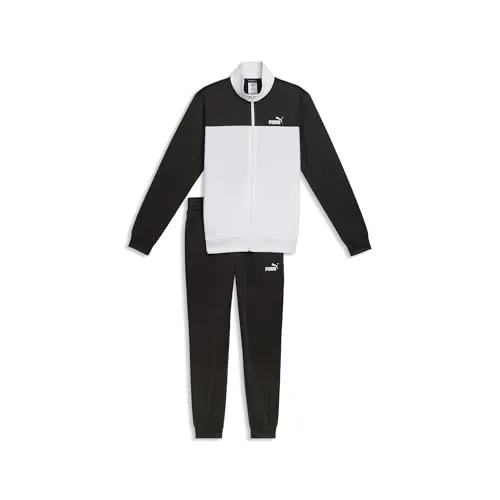 PUMA Trainingsanzug POLY COLORBLOCK SUIT (2-tlg) - Regular Fit, Weiß, XL (56/58) - Sportlicher 2-teiliges Set aus 100% Polyester mit Regular Fit. Ideal für Training und Freizeit, bietet hohen Tragekomfort und stylisches Design ohne Kapuze.
