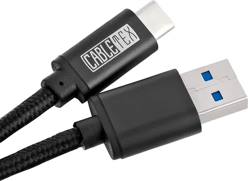USB C Kabel auf USB 3.2 Typ A I 1,5 m Ladekabel Nylon Datenkabel für USB 3.0 Computer und Smartphones wie Huawei Mate 10 Pro, Samsung Galaxy S8, S8+, OnePlus 5T, HTC 10, MacBook Pro und mehr - Schwarz