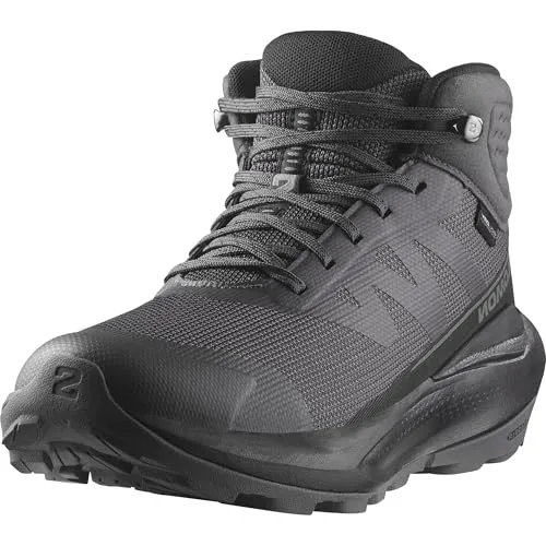 Salomon Elixir Tour Mid Waterproof Women's Hiking Shoes - Wanderschuhe mit optimalem Komfort und wetterfestem Design. Die innovative Fuze Foam-Dämpfung und die adv.DRY Membran schützen deine Füße auf schneebedeckten Trails.