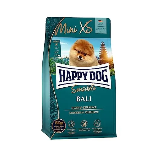 Happy Dog 60944 - Supreme Mini XS Bali Hähnchen mit Kurkuma - Hunde-Trockenfutter für sehr kleine Rassen - 1,3 kg Inhalt