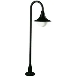 Albert Wegeleuchte 662081 - Schwarz matte Wegeleuchte für den Außenbereich, dimmbar und spritzwassergeschützt, ideal für stimmungsvolle Beleuchtung im Garten.