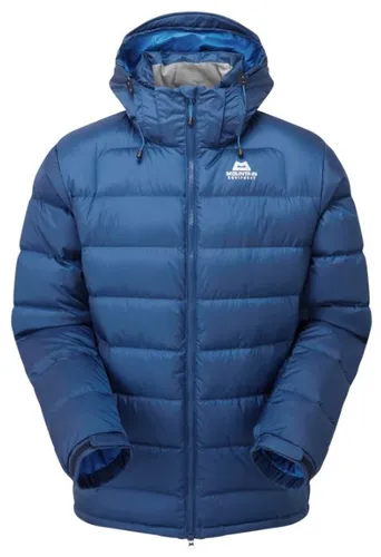 Mountain Equipment Lightline Men Jacket Admiral Blue (L) - Technische Daunenjacke für Bergsteiger, bietet außergewöhnliche Wärme und Schutz bei eisigen Temperaturen. Mit winddichtem DRILITE LOFT Außenmaterial und verstellbarer Kapuze.