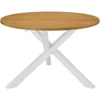vidaXL Gummiholz Massivholz Esstisch 120x75 cm - Esszimmertisch aus massivem Gummiholz mit eleganter MDF-Tischplatte, stabil und langlebig, ideal für stilvolle Mahlzeiten in Küche oder Esszimmer.