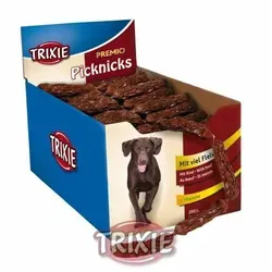 Trixie Premio Picknicks Würste Rind 8 cm - 200 Stück - Leckerbissen für Hunde, aus hochwertigem Rindfleisch, ideal für Snacks und Belohnungen, in praktischer Verpackung für einfache Handhabung.