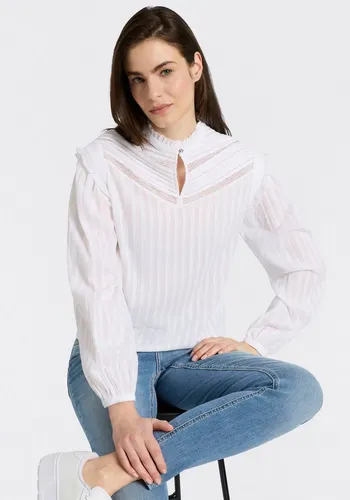 BOSS ORANGE Schlupfbluse Bancet Premium Damenmode mit Stehkragen & Spitze