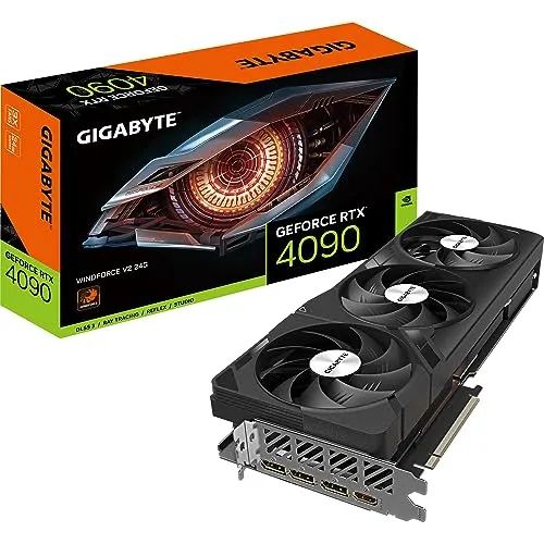 GIGABYTE GeForce RTX 4090 WINDFORCE V2 24GB Grafikkarte - Leistungsstarke Grafikkarte mit 24 GB GDDR6X-Speicher, ideal für Gaming und kreative Anwendungen. Das innovative Kühlungssystem sorgt für optimale Leistung und Langlebigkeit.