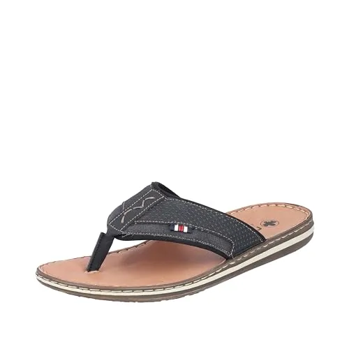 Rieker 21084 Herren-Zehentrenner Schwarz/Anthrazit Gr. 41 - Herren-Zehentrenner aus hochwertigem Synthetik, ideal für den Sommer und bequem ohne Verschluss.