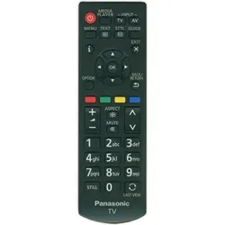 Panasonic TV Fernbedienung TX-32F300E, TX-32GW324, TX-50AW404 - Originale Panasonic TV Fernbedienung für einfache Bedienung. Keine Installation nötig, sofort einsatzbereit. Kompatibel mit mehreren Modellen, inklusive aller wichtigen Funktionen.
