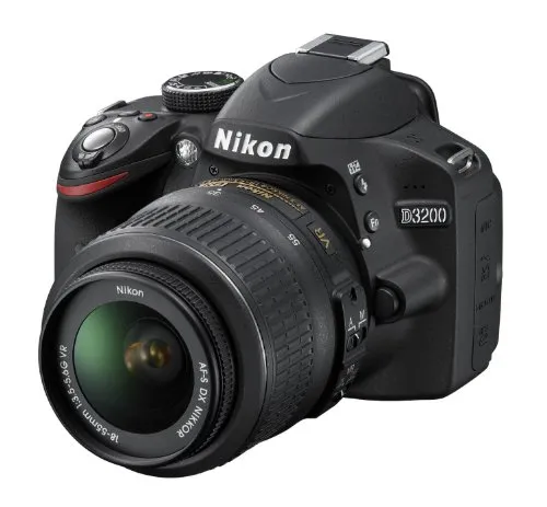Nikon D3200 SLR-Digitalkamera Kit mit AF-S DX 18-55 VR Objektiv schwarz - Leichte und benutzerfreundliche Spiegelreflexkamera mit 24,2 Megapixeln und EXPEED 3 Bildprozessor für beeindruckende Fotos. Ideal für Einsteiger dank GUIDE-Modus und vielseitigen Aufnahmeoptionen. Inkl. hochwertigem Kit-Objektiv.