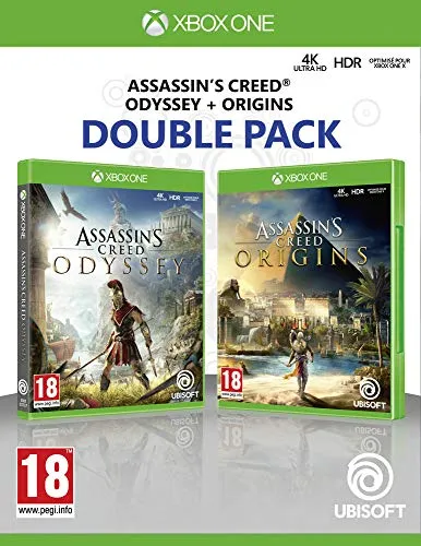 Assassin's Creed Origins + Odyssey Compilation für Xbox One - Erlebe epische Abenteuer in diesem Doppelpack! Entdecke die Geheimnisse des alten Ägyptens und der griechischen Mythologie. Ideal für Fans von actiongeladenen Geschichten und einzigartigen Welten.