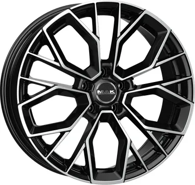MAK STILO Black Mirror 10.0Jx22 5x112 ET19 - Felgen aus hochwertigem Aluminium, mit elegantem Black Mirror Finish für stilvolle Fahrzeuge, maximale Traglast von 1100 kg, ideal für sportliche Ansprüche.