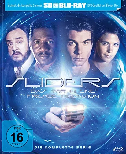 Sliders - Das Tor in eine fremde Dimension - Mediabook (SD on Blu-ray) [Limited Edition] - Limitierte Edition der kompletten Serie, die spannende Abenteuer durch Dimensionen bietet. Freigegeben ab 16 Jahren.