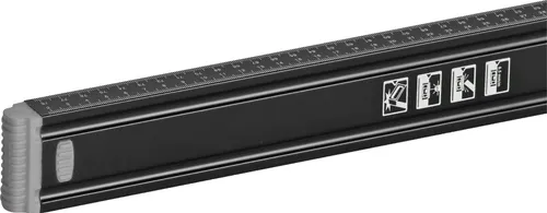 kwb Aluminium-Wasserwaage 100 cm, stoßfeste Libelle, 0,5 mm / m Genauigkeit, VPA-, hoch präzise geschliffen, je 1 Horizontal- und Vertikallibelle inkl. Sturz-Schutz aus Gummi