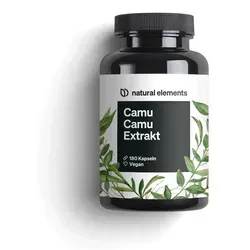 Camu Camu Extrakt Kapseln – 500mg Vitamin C pro Kapsel - Nahrungsergänzungsmittel mit 180 veganen Kapseln, laborgeprüft und ohne unerwünschte Zusätze – ideal zur Unterstützung des Immunsystems.