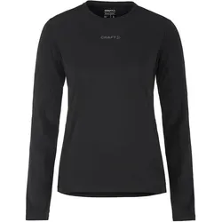 Craft ADV Essence Laufshirt Damen - Schwarz, Größe XXL - Damen Laufshirt für kalte Tage, leicht und atmungsaktiv mit optimalem Wärmeschutz und flexibler Passform für maximale Bewegungsfreiheit.
