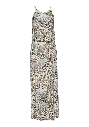 LASCANA Maxikleid - Leichtes Sommerkleid mit Alloverprint - Kleider und fließendes Strandkleid in modischem Design, ideal für warme Tage. Der amerikanische Ausschnitt und der innenliegende Gummizug sorgen für perfekten Sitz und hohen Tragekomfort.