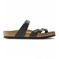 Birkenstock Mayari BF Sandalen für Damen schwarz (46) - Stylische und bequeme BIRKENSTOCK Mayari Zehensteg-Sandalen mit veganem Obermaterial in eleganter Nubuk-Optik. Perfekt für den Alltag und ideal für einen lässigen Look.