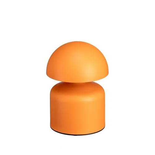 Luxus - Tischlampe Touch Vicky - Orange - H14 x Ø10 - Terrassenlampe - Schreibtischlampe - LED - Wiederaufladbar - Dimmbar - Tischlampe für innen und außen