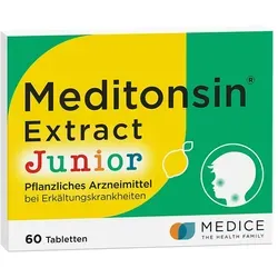 Meditonsin Extract Junior Erkältungstabletten 60 ST - Pflanzliche Tabletten zur Unterstützung bei Erkältungen für Kinder von 4 bis 11 Jahren. Einfach einzunehmen, auch zum Kauen geeignet.