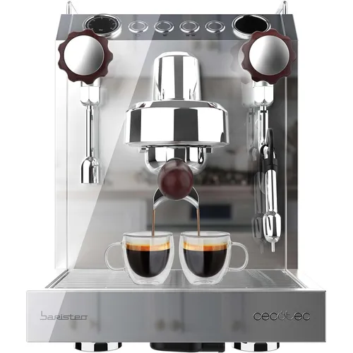 Cecotec Espresso-Kaffeemaschine Barista Baristeo Intima - Siebträgermaschine mit Vorbrüh-System und 15 Bar Pumpe für perfekten Kaffeegenuss. Der 1,7L Wassertank und Tassenwärmer sorgen für Komfort und optimale Ergebnisse.