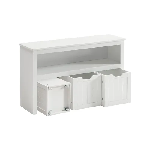 VASAGLE Kinderregal Spielzeugregal mit Rollen - Regale & Aufbewahrung, praktisches Design mit 2 Regalfächern und Aufbewahrungsbox, ideal für Kinderzimmer und vielseitig einsetzbar.