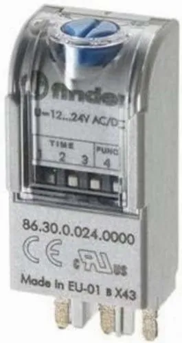 Finder Timer-Modul 86.30.8.240.0000 - Steckbares Funktionsmodul für 230 V AC - Zeitrelais für präzise Steuerung von elektrischen Geräten, einfach zu installieren und zuverlässig in der Anwendung.