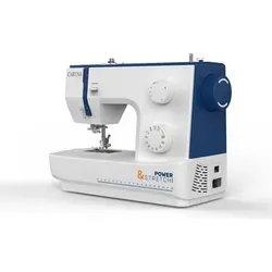 CARINA Power & Stretch II Nähmaschine - Weiß - Nähmaschinen: Vielseitige mechanische Nähmaschine mit 23 Stichen, ideal für leichte und schwere Stoffe, inklusive Overlockstichen und automatischer Fadenspannung.
