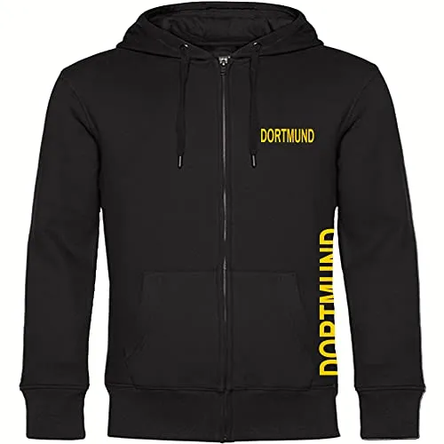 multifanshop Kapuzensweatjacke Dortmund - Hochwertiger Fanartikel - Zip Hoodies, kuschelige Oberfläche und langlebige Drucke in brillanten Farben, ideal für echte Dortmund-Fans!
