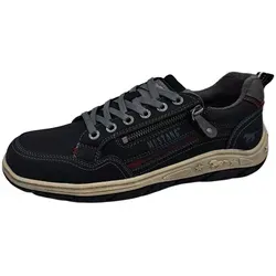 Mustang Herren Sneaker mit Farbschweif und Logosohle 15M0181001 - Sportliche Sneaker in Schwarz mit praktischem Reißverschluss für schnelles An- und Ausziehen. Pflegeleichtes Obermaterial und rutschfeste Sohle bieten hohen Tragekomfort. Ideal für den Alltag!