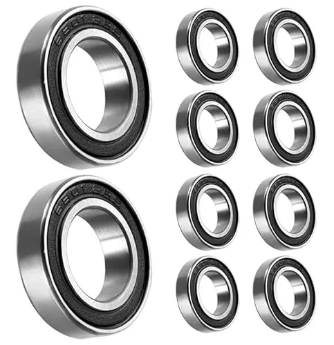 Stück 6801 2RS Kugellager 12 mm x 21 mm x 5 mm doppelt geschützte Rillenkugellager für DIY, Drehbänke, Motoren, 3D-Drucker, Fräsmaschinen, verschiedene mechanische Geräte, etc. 10