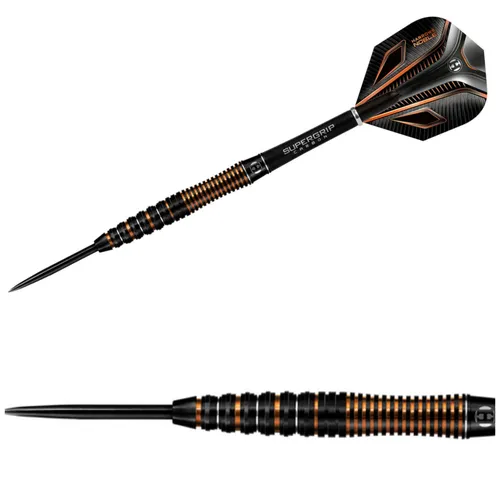 Harrows Noble | Steeldarts 90% Tungsten | Schwarz Gold | 21g | Dartpfeile Set