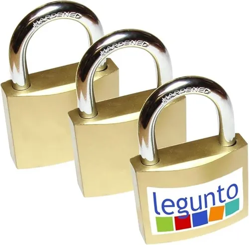 legunto® 3 Padlocks - One Key for All - Practical and Safe - 18 Additional Spare