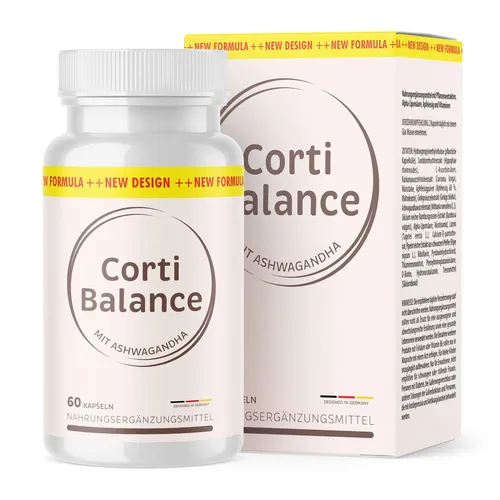 Corti Balance Kapseln (60 Stück) - Optimale Unterstützung für deinen Alltag. Die gluten- und laktosefreien Kapseln fördern die mentale Leistung und helfen, Müdigkeit zu reduzieren. Ideal für deine tägliche Balance-Routine.