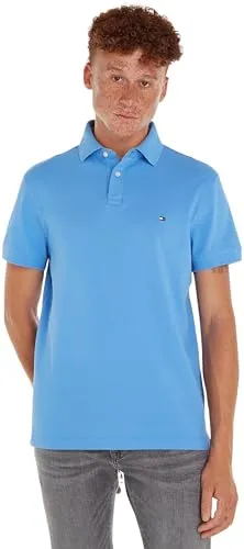 Tommy Hilfiger Herren Poloshirt Kurzarm 1985 Regular Fit, Blau (Blue Spell), L - Klassisches und elegantes Poloshirt aus 96% Bio-Baumwolle mit hohem Tragekomfort. Ideal für smarte Outfits und als Geschenk – zeitloses Design für jeden Anlass.