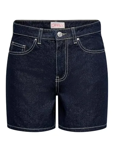ONLY Jeansshorts ONLPHINE - Regular Fit in Blau (XS) - Stylische Jeansshorts aus einer bequemen Baumwollmischung, ideal für den Sommer. Mit elastischem Material und praktischen Taschen für einen lässigen Look. Perfekt für entspannte Freizeitaktivitäten.
