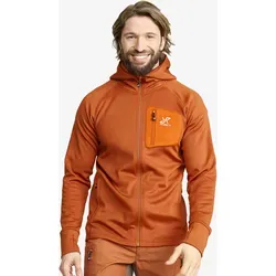 Evolution Stretch Fleece Hoodie Herren Terracotta Brown, Größe:M - Funktionsjacken mit schnelltrocknendem Material, Anti-Pilling-Beschichtung und Daumenlöchern für maximale Bewegungsfreiheit bei Outdoor-Aktivitäten.