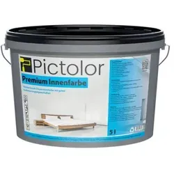 Malerversand Pictolor Premium Innenweiß 5 Liter Off-White - Hochwertige Wandfarbe - Matte, strapazierfähige Dispersionsfarbe für erstklassige Innenanstriche. Ideal für alle fachgerecht vorbereiteten Untergründe. Ergibt ca. 35-40 m² pro 5 Liter.