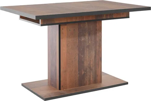 HELA Esstisch Ariana Bestseller - Ausziehbarer Küchentisch 120-160 cm - Esstisch in Oldwood/Schwarz, ausziehbar durch innenliegende Einlegeplatten, ideal für gesellige Runden und kleine Räume.