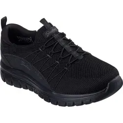 Skechers Damen Graceful Picture Perfect Sneaker, Schwarz, 38 EU - Damen-Sneaker mit luftgekühltem Memory-Schaum, maschinenwaschbar und vegan, für höchsten Tragekomfort und eine perfekte Passform.
