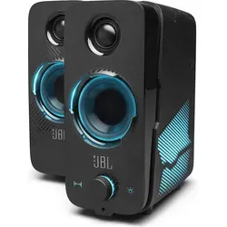 JBL Quantum Duo Lautsprecher – Gaming-Surround-Sound mit Dolby Digital und Lichteffekten - Lautsprecher für PC & Konsole, beeindruckender Sound mit JBL QuantumSOUND und individuelle Beleuchtung für ein immersives Gaming-Erlebnis.