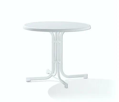 Sieger 209/W Boulevard-Klapptisch Ø 86 cm - Beistelltisch mit wetterfestem mecalit-PRO-Platte und robustem Stahlrohrgestell, ideal für Garten und Balkon.