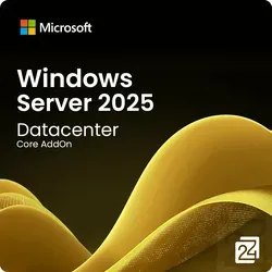 Microsoft Windows Server 2025 Datacenter Core AddOn für 4 Cores - Erweitern Sie Ihre IT-Infrastruktur mit dem Microsoft Windows Server 2025 Datacenter Add-on. Profitieren Sie von flexibler Skalierbarkeit und optimierter Performance – ideal für moderne Unternehmen.