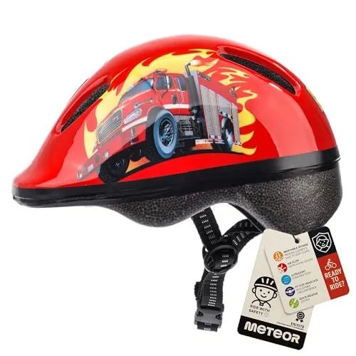 meteor Kinder fahrradhelm ab 1 Jahr – sicherer & stoßdämpfender Kinderhelm mit verstellbarem Headlock - waschbarem Fahrrad Helm Innenfutter – optimaler Schutz & leichtes Design für Baby-Abenteurer