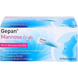 Gepan Mannose to go - Trinkfertige Mannose mit Zink - Arzneimittel zur Unterstützung des Immunsystems. Mit D-Mannose und Zink für eine optimale Funktion und Schutz vor Infekten.