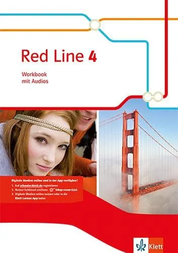 Red Line 4: Workbook mit Audios Klasse 8: Workbook mit Klett-Lernen APP Klasse 8 (Red Line. Ausgabe ab 2014)