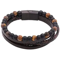 Heideman Armband Paul Herren, elegantes Lederarmband mit Verlängerung schwarz - Hochwertiges Herrenarmband aus hypoallergenem 316L Edelstahl, ideal für empfindliche Haut. Perfekt für stilbewusste Männer, die Wert auf Qualität und Design legen – ein elegantes Accessoire für jeden Anlass.