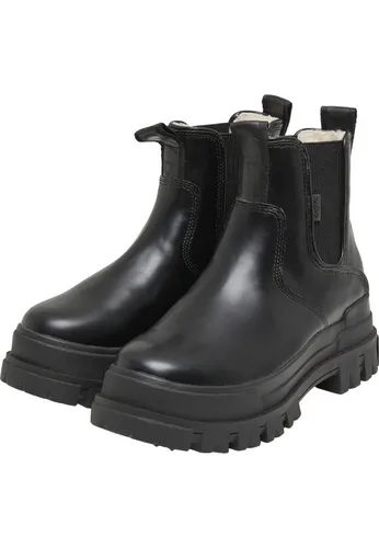 Buffalo Damen Chelsea Boot Aspha Chelsea Warm schwarz - Wanderschuhe mit warmem Kunstfellfutter, veganem Material und bequemer Memory Foam-Sohle für höchsten Komfort im Winter.